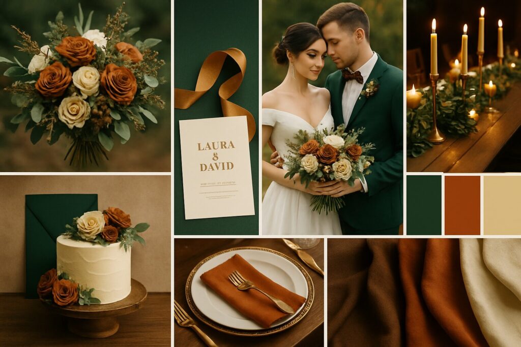 Palette matrimonio autunnale Bosco