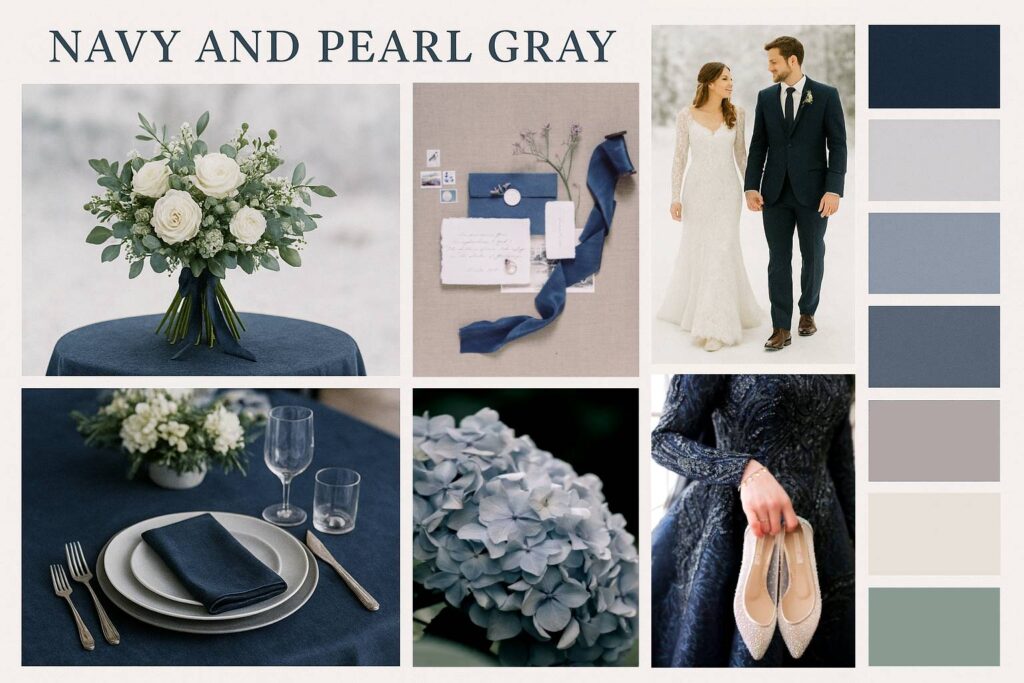 5 Palette colori Matrimonio Invernale 4 ListanozzeOnline - Magazine Palette Colori matrimonio invernale-blu-e-grigio