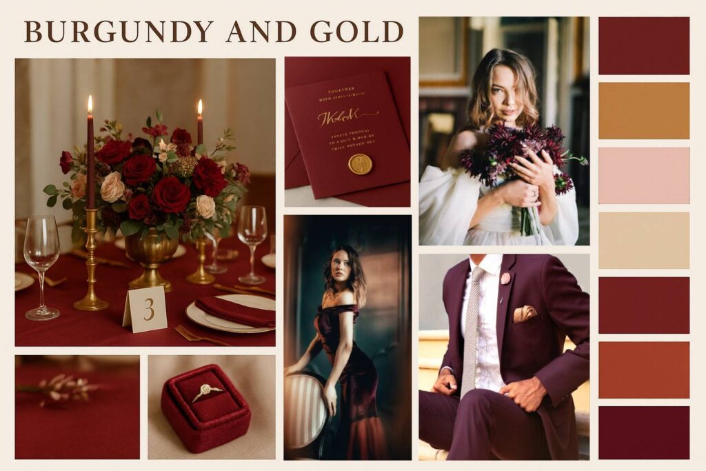 5 Palette colori Matrimonio Invernale 2 ListanozzeOnline - Magazine Palette colori Matrimonio Invernale-burgundy-e-oro