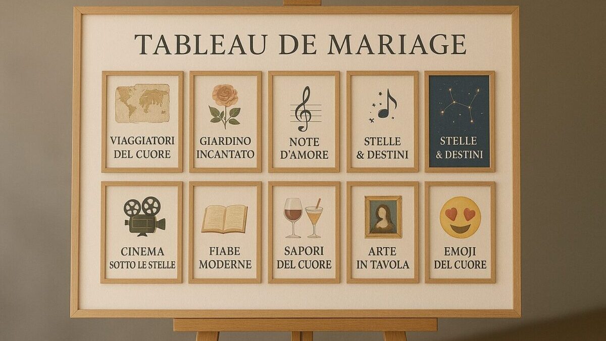 12 idee per il Tableau de Mariage